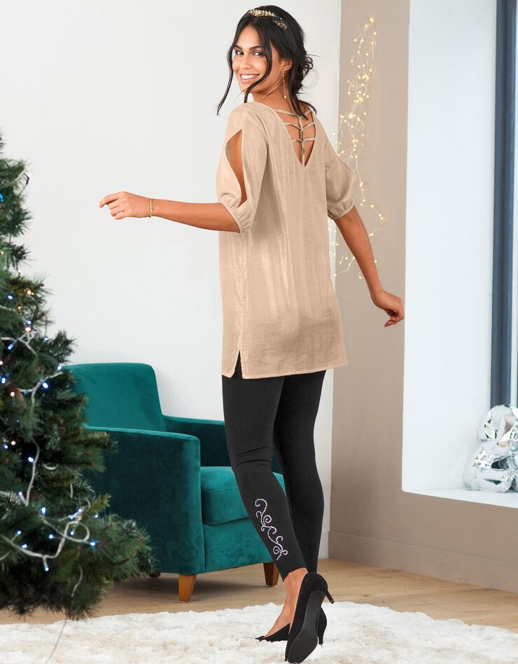 Legging strass bas de jambe (noir) Legging strass bas de jambe (noir)