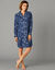 Chemise de nuit en pilou forme liquette imprimé étoiles (marine)