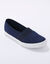 Ballerines textile élastiquées (bleu)