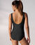 Maillot de bain 1 pi&egrave;ce sp&eacute;cial piscine uni (noir)