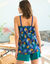 Short de pyjama en coton - uni tropical (émeraude)