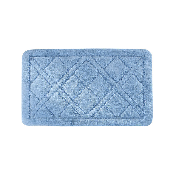 Tapis de bain losanges (bleu)