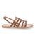 Sandales plates en cuir Hikano (marron)