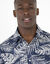 Chemise imprimée manches courtes (marine)