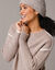 Pull bicolore en maille moelleuse  (beige chiné)