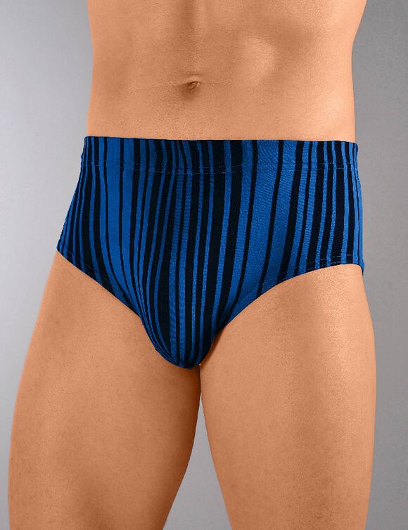 Slip ferm&eacute; taille haute imprim&eacute; - lot de 6  (gris + bleu + vert)