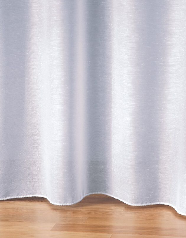 Panneau lin polyester base plombée finition galon fronceur (blanc)