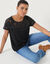 T-shirt manches courtes dentelle (noir)
