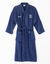 Peignoir de bain adulte col kimono PSG&reg; &agrave; personnaliser, &eacute;ponge (bleu)