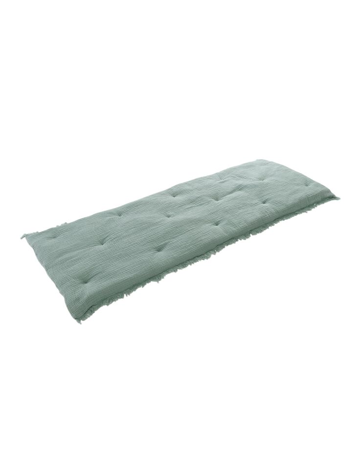 Long coussin de canapé double gaze de coton (vert)