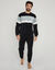Pyjama tricolore velours manches longues (gris)