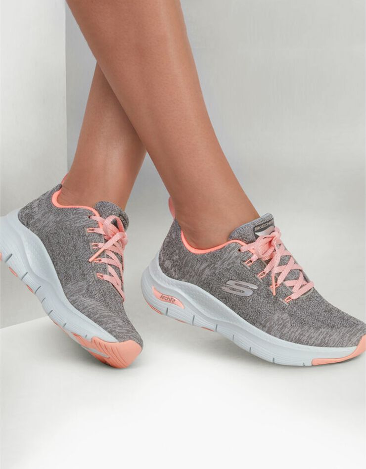Baskets Arch Fit - Comfy Wave en mesh respirant (gris)
