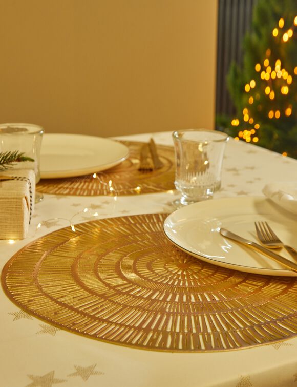 Lot de 2 sets de tables métallisés (doré)