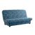 Housse clic-clac matelassée imprimé feuillage (bleu)