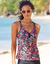Haut de tankini minimiseur imprimé Kalibo (noir / rose)