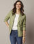Veste blazer, lin mélangé (vert)