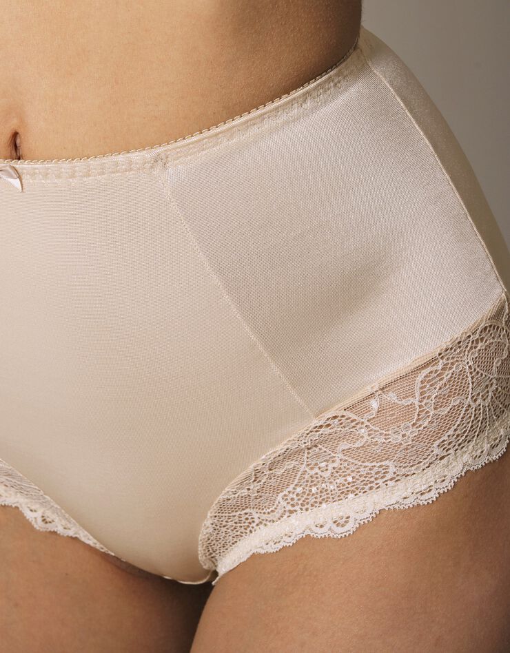 Gainette maille satinée et dentelle Salford - lot de 2 (coquillage + grenade)