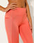 Legging taille haute avec empiècements résille (corail)