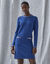 Robe pull d&eacute;tails brillants, 2 poches (bleu)