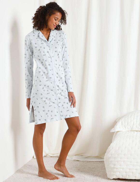 Chemise Femme CAbi Imprimé Géométrique Bleu/blanc - Manches Longues, Taille L, Occasion