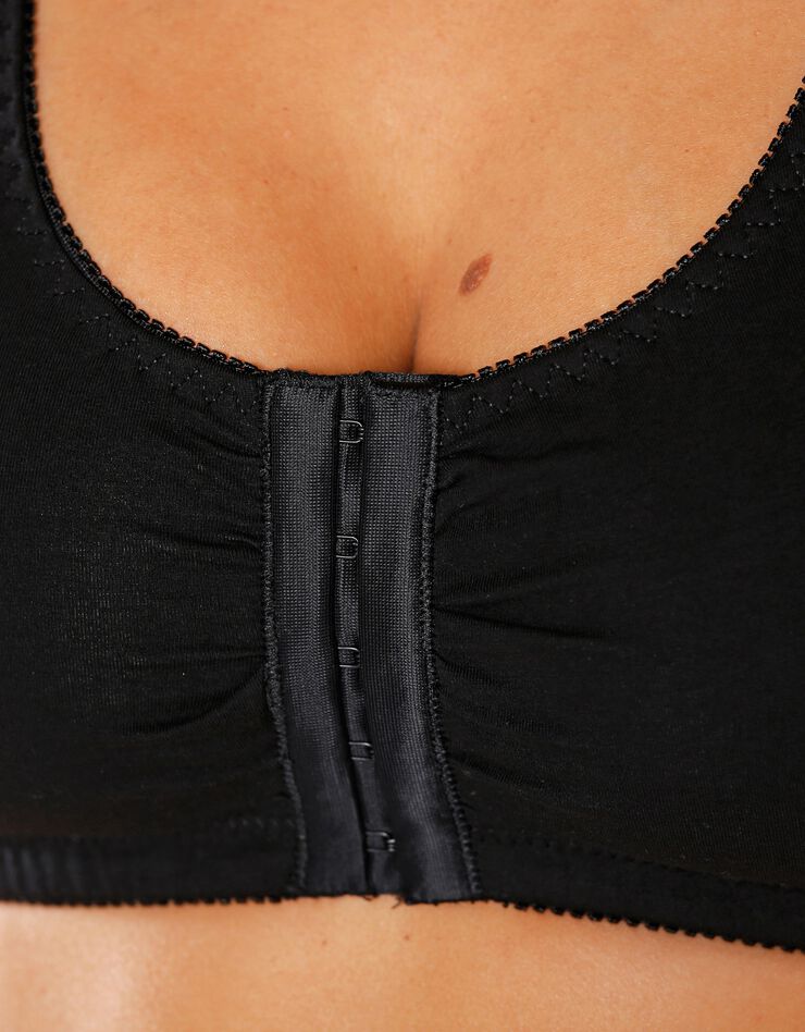 Soutien-gorge ouverture devant sans armatures - lot de 2 (violet + noir) Soutien-gorge ouverture devant sans armatures - lot de 2 (violet + noir)