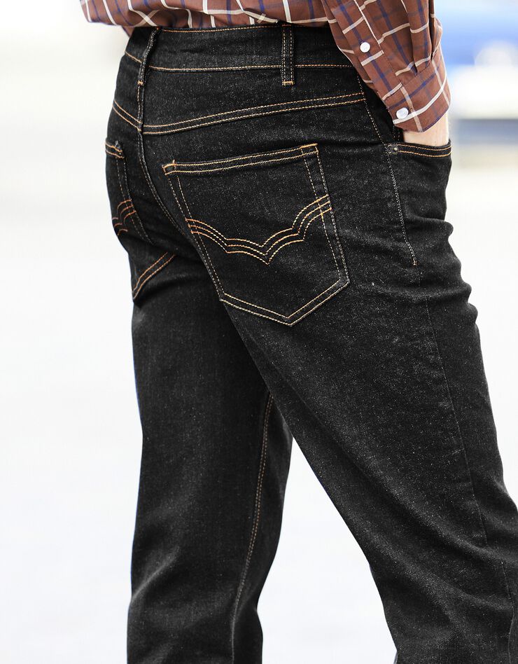 Jean coupe 5 poches extensible coton - entrej. 72 cm (black) Jean coupe 5 poches extensible coton - entrej. 72 cm (black)