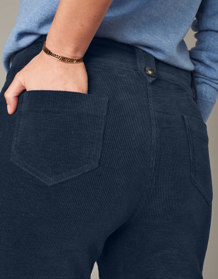 Pantalon droit, velours côtelé (marine) Pantalon droit, velours côtelé (marine)
