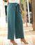 Pantalon raccourci large uni (émeraude)