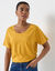 T-shirt col rond manches courtes (curry)