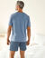 Pyjama short imprimé message, manches courtes (bleu / marine)