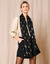 Foulard motif plume (noir)