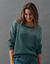 Pull loose en jacquard, toucher doux (vert fonc&eacute;)