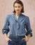 Chemisier col volanté en chambray (stone)