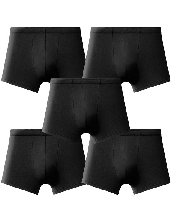 Boxer uni ceinture &eacute;lastiqu&eacute;e recouverte - lot de 5 (noir)