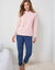 T-shirt col "chemin&eacute;e" maille micro-polaire - chaleur intense (rose)