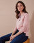 Polo bicolore maille jersey (rose poudré / gris)