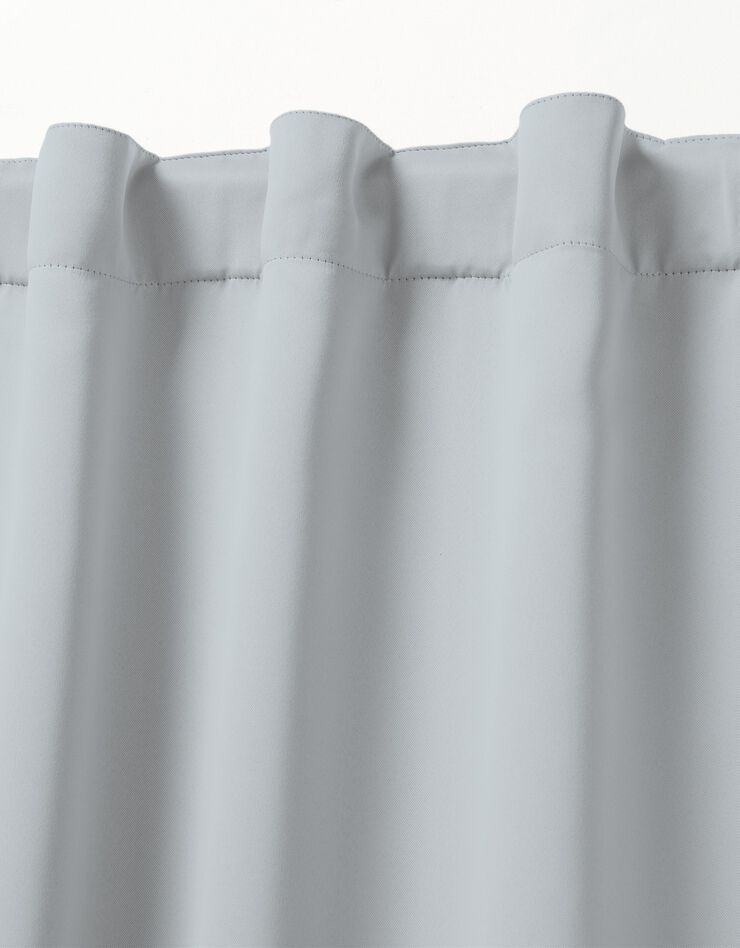 Rideau occultant uni satiné finition pattes cachées (gris perle)