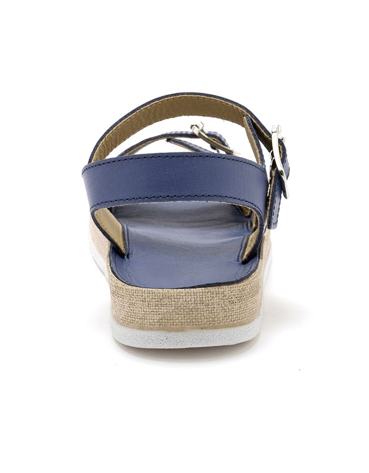 Sandales ouvertes double boucle - largeur confort (bleu) Sandales ouvertes double boucle - largeur confort (bleu)