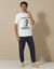 Pyjama col rond Gaston Lagaffe® (écru / marine)