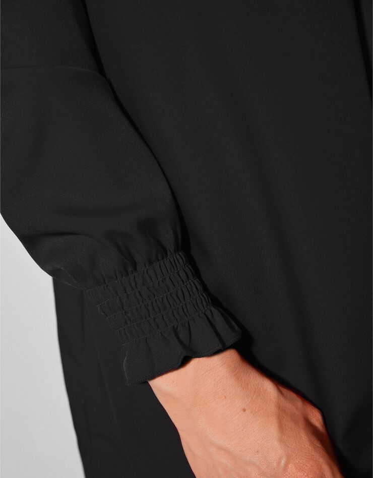 Tunique dentelle manches longues unie (noir) Tunique dentelle manches longues unie (noir)