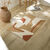 Tapis rectangulaire impression graphique (naturel / terracotta)