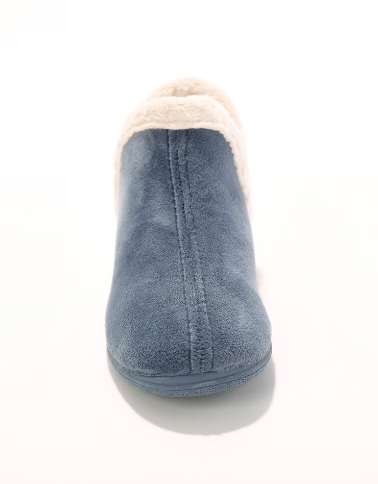 Bottillons en velours - intérieur fourré toucher peluche (bleu) Bottillons en velours - intérieur fourré toucher peluche (bleu)