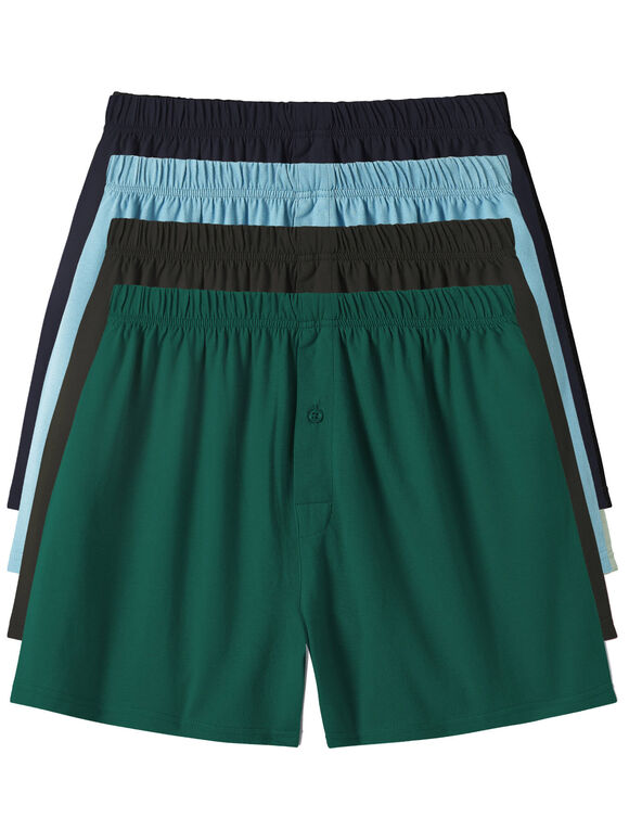 Cale&ccedil;on flottant ouvert uni - lot de 4 (gris + marine + turquoise)