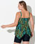 Haut de tankini imprim&eacute; asym&eacute;trique Cambuja (noir / vert)