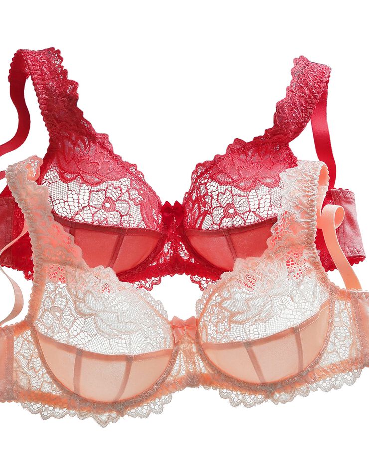 Soutien-gorge sans armatures Cerignola - lot de 2 (hibiscus + pêche) Soutien-gorge sans armatures Cerignola - lot de 2 (hibiscus + pêche)