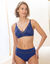 Soutien-gorge forme triangle bonnets moul&eacute;s Paia- sans armatures (bleu)