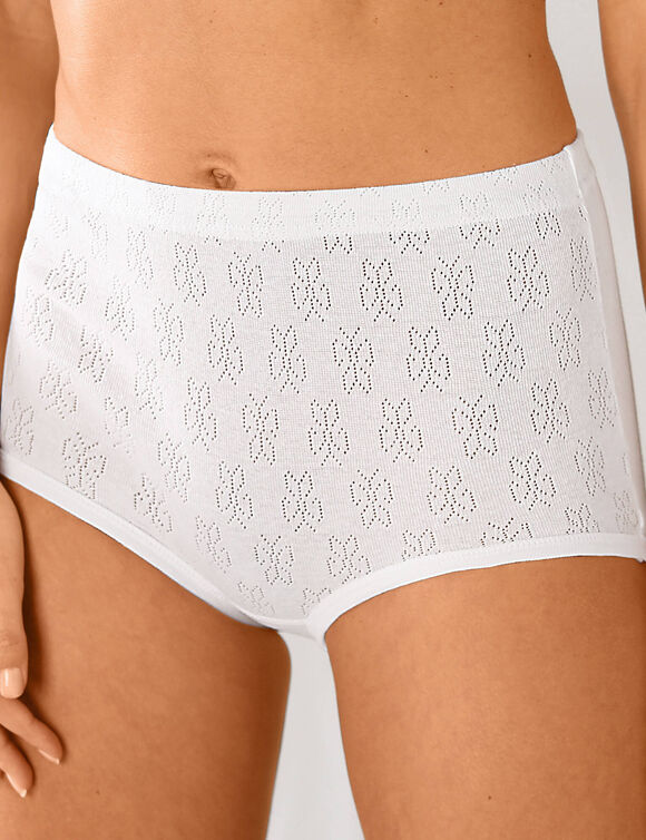 Culotte maxi jacquard - lot de 7 (blanc)