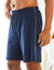 Short pyjama uni coton piping contrasté (marine)