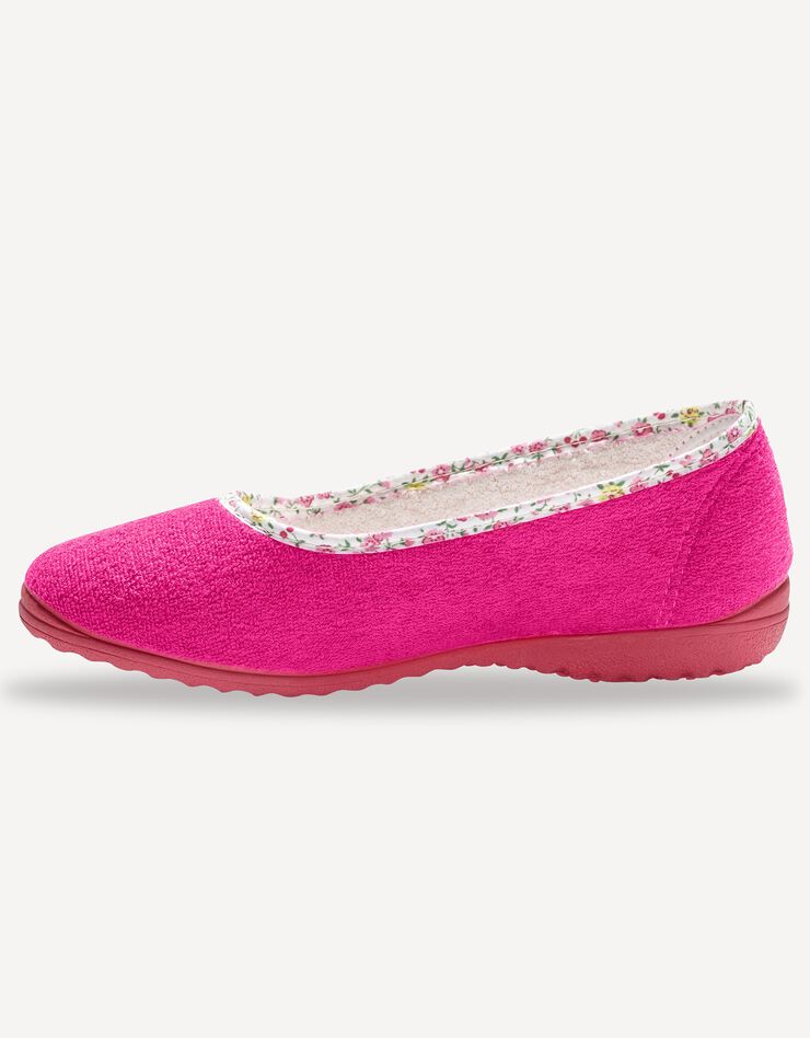 Ballerine d'intérieur éponge unie (fuchsia) Ballerine d'intérieur éponge unie (fuchsia)