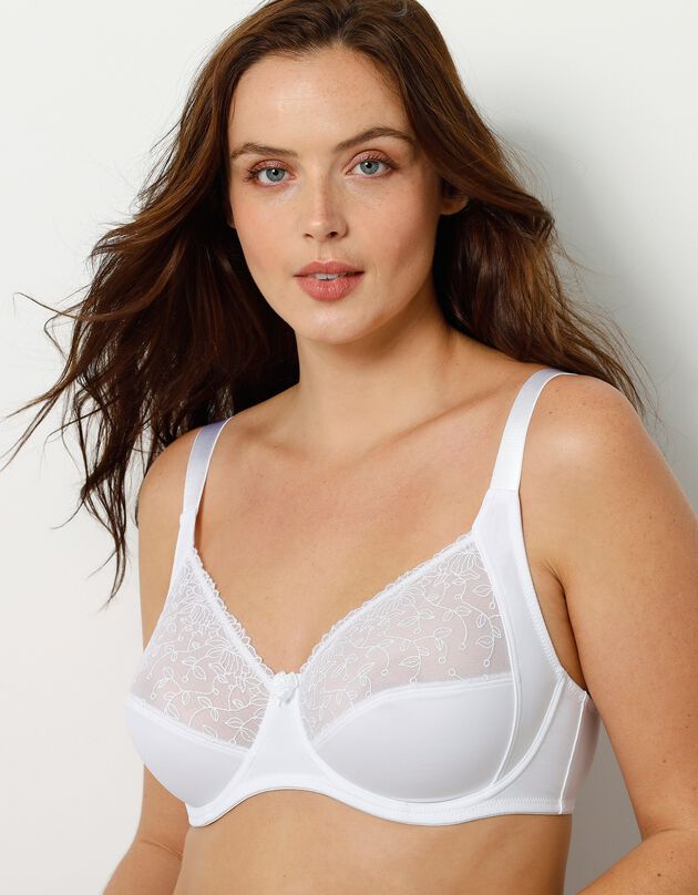 Soutien-gorge minimiseur dentelle avec armatures - lot de 2 (blanc + noir)